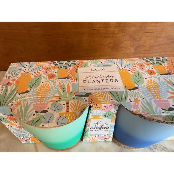 Pair of Ombre Mini Planter Pots - Picture 2 of 3